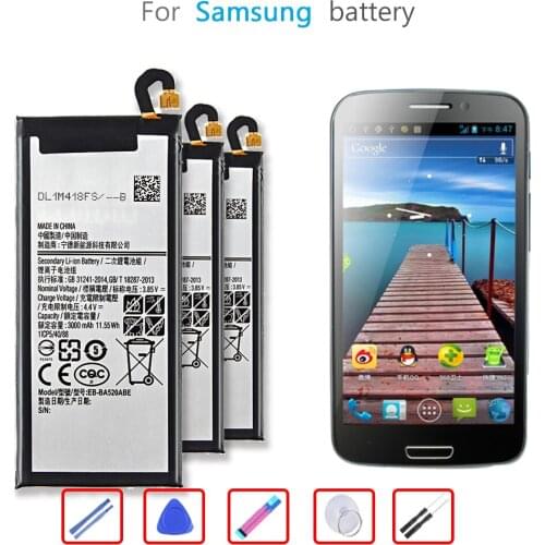 Free Tools For Samsung Battery For Galaxy 2017 Edition A5 2017 A520F SM-A520F A520 Genuine Phone Battery EB-BA520ABE 3000mAh