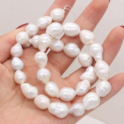 Beads Natural Baroque Special-Shaped Pearl With Nucleus Round Loose Beads for Jewelry Making DIY Bracelet Necklace Length 36cm