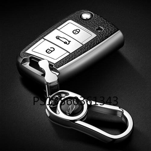 Suitable for Skoda Key Case Octavia Rapid Fabia KAMIQ KODIAQ KAROQ Car Key Shell Double Buckle