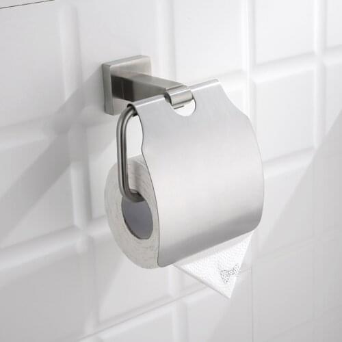 Stainless Steel Toilet Paper Holder Bathroom Tissue Holder Durable Wall Mounted Roll Paper Organizer Bathroom Accessories