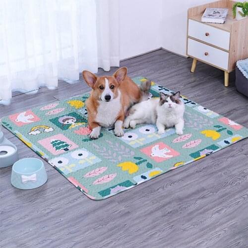 Pet Dog Mat Breathable Cooling Pad Large Size Ice Silk Cool Bed Puppy Waterproof Blanket Kitten Training Cushion Pet Accessories