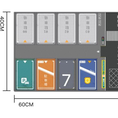 1/32 Car Surrounding Childrens Floor Mats,Table Mats Mouse Pads Parking Lot Patterns Odorless Non-slip Diy Scene Matching