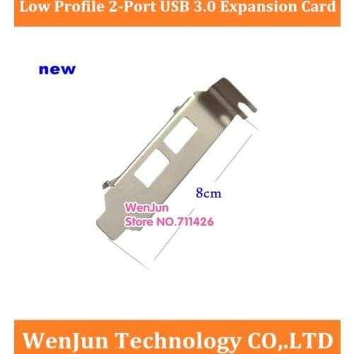 Best price Computer 2U chassis PCI Rear baffle 8cm Low Profile Size Double 2-Port USB 3.0 Expansion Card Bracket 2pcs/lot