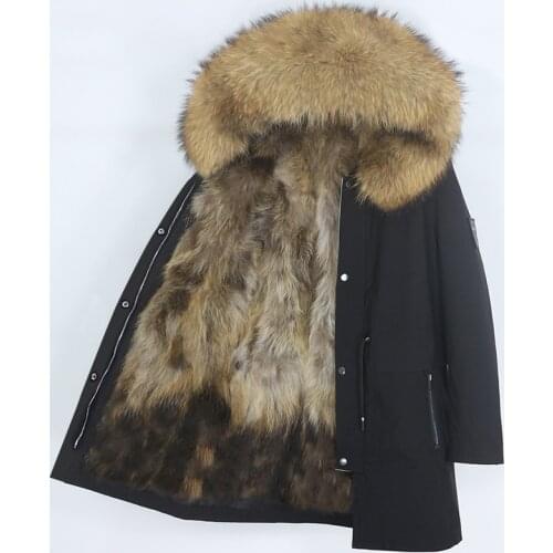 MENINA BONITA 2021 Men Waterproof Parka Real Fur Coat Winter Jacket Natural Fox Fur Liner Detachable Warm Outerwear Streetwear