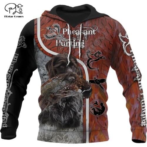 PLstar Cosmos Camo Animal Hunter Dog Pheasant Duck Hunting Tattoo 3DPrint Men/Women Streetwear Harajuku Jacket Funny Hoodies A-8