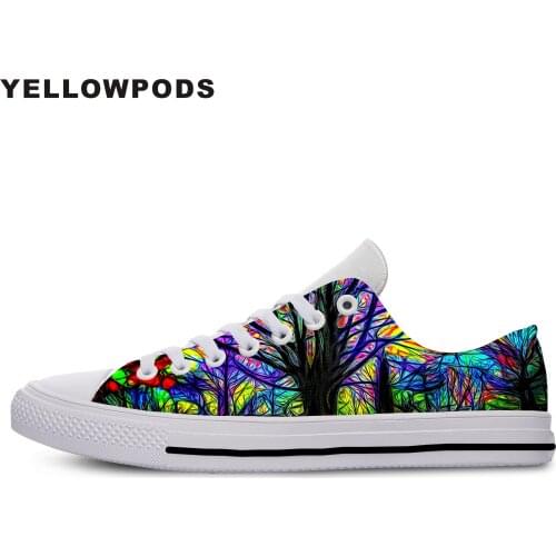 Men Casual Shoes Colorful Tree Hot Fashion For Men/women High Quality Harajuku 3D Printing Colorful Tree Off White Shoes Man