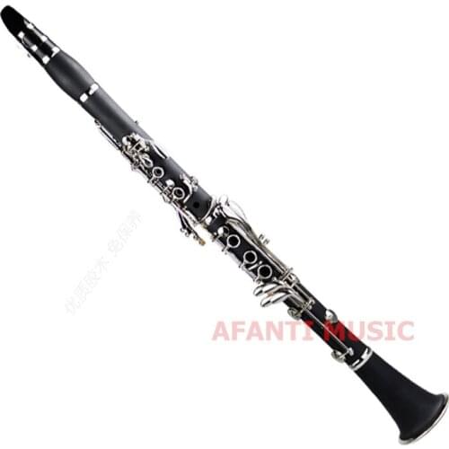 Afanti Music Falling Tune B / Bakelite / Nickel Silver Button Clarinet