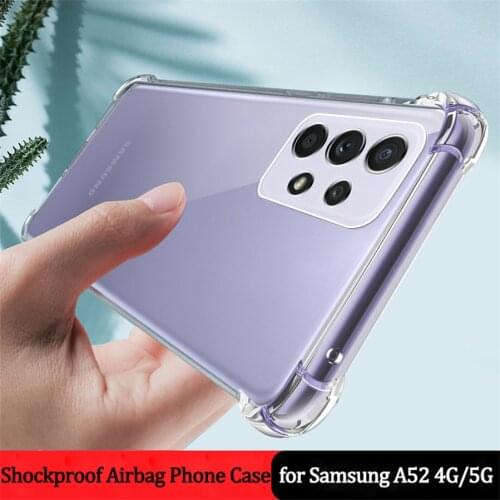 Soft clear anti-shock silicone phone cases for samsung a52 cover samsung galaxy a52 airbag case for samsung a 52 case