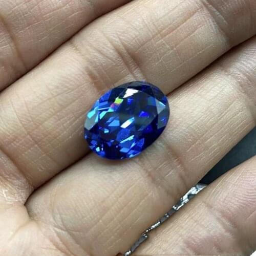 Natural Aquamarine Oval Gemstone Pineapple Cut Egg Shape Bare Stone Jewelry Main Stone Ring Face