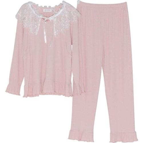 High Quality Cotton Nursing Pregnant Nightgowns Maternity Breastfeeding Sleepwear Set for Pregnancy Woman Long Sleeve Pajamas suit