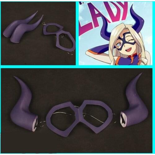 New My Hero Academia Boku No Hero Akademia Mt.Lady Cosplay Horns Glasses Headwear Cosplay Props Accessories Halloween Christmas