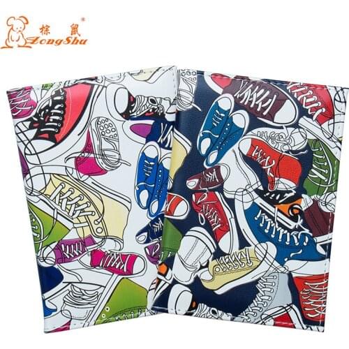 Sports canvas shoes simple PU Leather Travel Passport Holder fashion Passport Cover Credit Card ID Bag with traveling