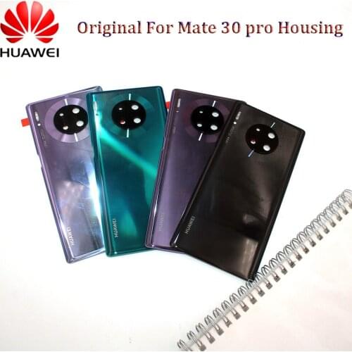 Original Huawei Mate 30 Pro Battery Cover Back Glass Rear Door Housing Panel Case For Mate 30pro Phone Repair Part + Camera Lens