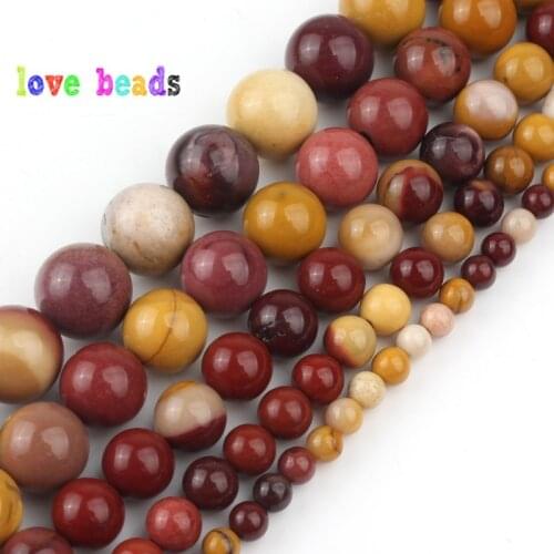 Natural Mookaite Stone Beads 2/3/4/6/8/10/12mm Round Loose Beads For Jewelry Making DIY Necklace Accessories 15'' Strands