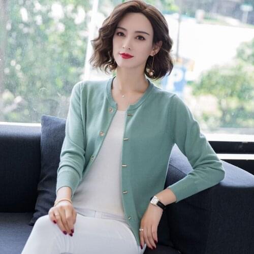 Spring Autumn Style Women knitted Cardigan Crop Tops Lady Casual Long Sleeve Knitted Outwear Cardigan Sweater ZZ1060