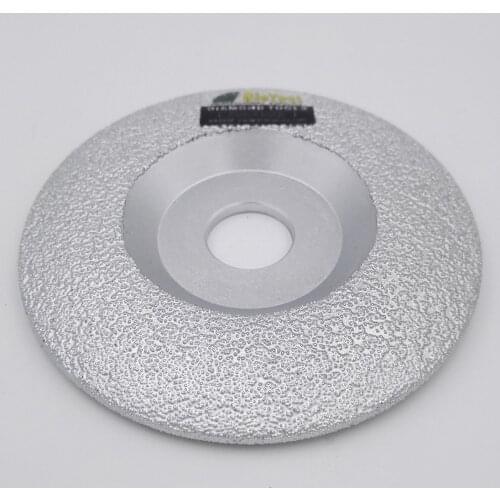 SHDIATOOL Convex Vacuum Brazed Diamond Grinding Cup Wheel Diameter 4.5" all Stone and Construction Material 115mm Grinding Disc