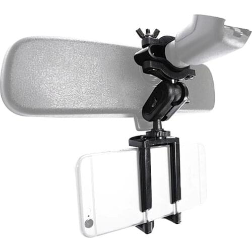 Universal Car Phone Holder Adjustable Rear View Mirror Mount Stand for Mobile Phone GPS Display Bracket Accessories