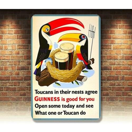 Retro Vintage Metal Tin Signs Animal Plaque Art Plate Customization Wall Decor