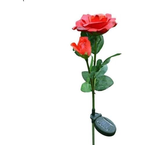 Solar Rose Flower Light Waterproof Garden Landscape Lamp Outdoor Lawn Lamp Home Decorative Flower Night Lights