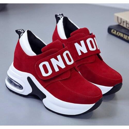 Platform Wedge Sneakers Ladies Shoes Sneaker Casual Shoes Trainers Women Female Shoes Black Red Sneakers Women Tenis Feminino
