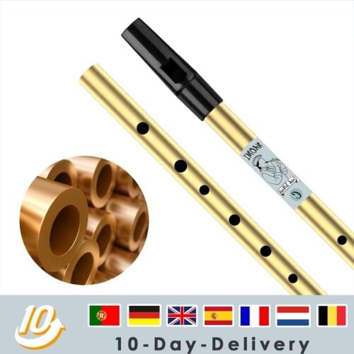 NAOMI Tin Whistle C/D Key Multi-Color Copper Traditional C/D Irish Whistle Blowing Instrument