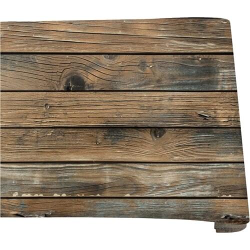 1Pc Fashionable Realistic Durable Waterproof Wood Plank Wallpaper 3D Wood Grain Wood Panel Wallperper