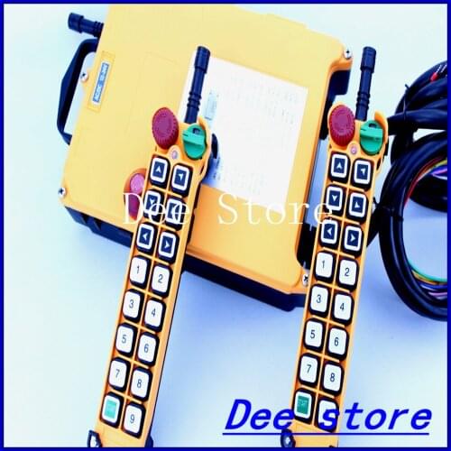 1 Speed 2 Transmitters 15 Channels Hoist Crane Industrial Truck Radio Remote Control Push Button Switch System Controller