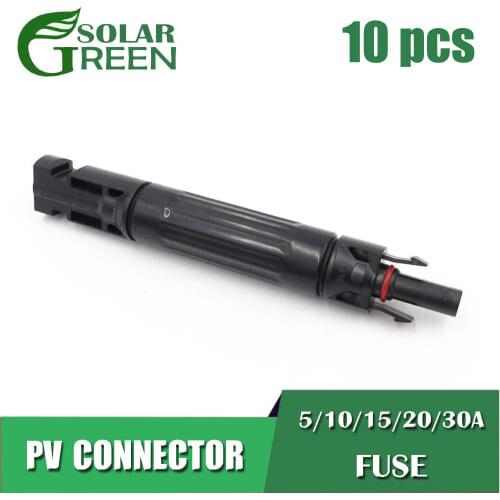 1000 VDC PV Connector 5/10/15/20/30A Fuse Plug solar cell panel Fuse Holder Protective Connector Fuse protection PV AMP