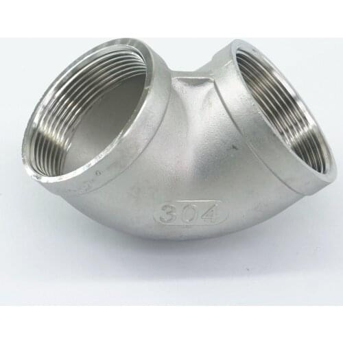 2" BSP Female Thread 304 Stainless Steel 90 Degree Elbow Pipe Fitting Connector water oil air 230 PSI