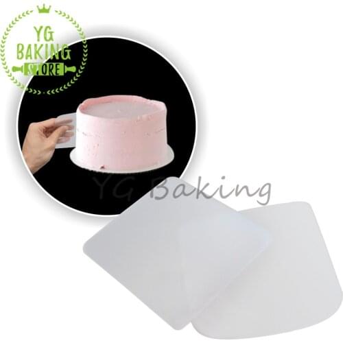 2 Pcs/Set Plastic Fondant Smoother Matt Smoother Cake Decorations Tool Cake Spatulas Kitchen Scraper Baking Pastry Tool
