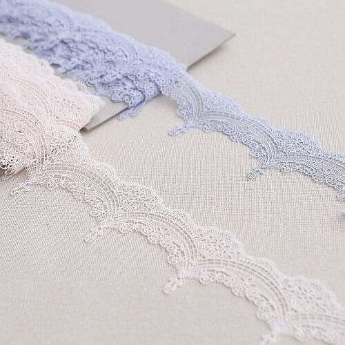 2Yard/Lot 1Yard Be Equal To 0.91 Meter Pink High Quality Lace Trim Delicate Floral Lace Ribbon Venise Lace Fabric For Costumes