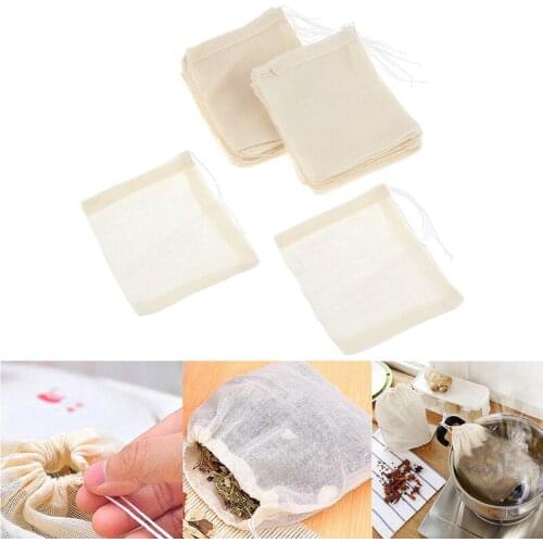 20/100PCS Empty Tea Bags With String Teaware Filter For Herb Loose Tea Soup Flavoring Cooking Teabags Kitchen Accessaries