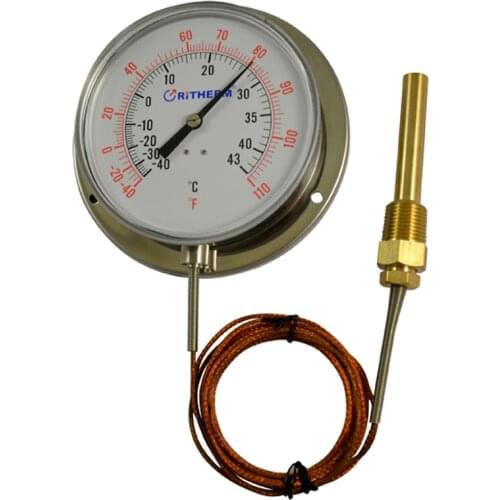 4 inch stainless steel thermometer industrial oven capillary thermometer