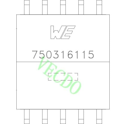 750316115 WE Würth POE network switch transformer input 42-57V,output 12V3A