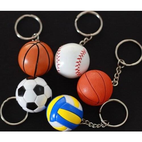 Basketball Souvenir Simulation Small Basketball Key Chain Volleyball Pendant Football Baseball Gift