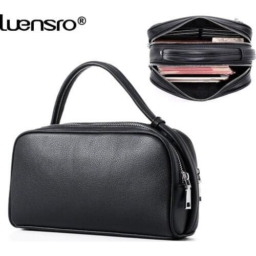 Handbag Male Genuine Leather Large Day Clutch Purse Men Cowhide Leather Business Clutch Men Mobile Phone Bag Moneybag