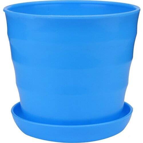 Plant Flower Pots Plastic Starting blue Universal Soft Flowers Nursery Seeds Storage Pots Container Garden Decoration Z30606