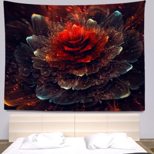 Flowers Psychedelic Tapestry Large Fabric Wall Tapestry Bohemian Decoration Anime Tapestry Home Decoration Tapestry Aesthetics