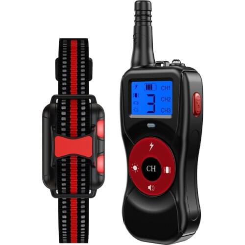 Electric Dog Training Collar Anti Bark Stop Shock Pet Remote Control Waterproof Rechargeable for All Size Vibration Sound