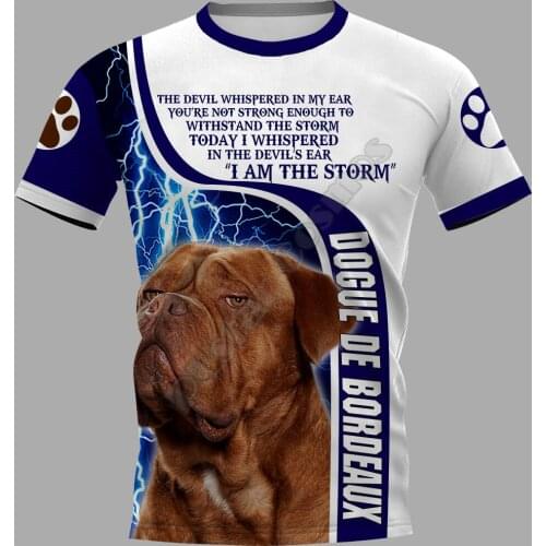 PLstar Cosmos Dogue De Bordeaux 3D Printed t-shirt Harajuku Streetwear T shirts Funny Animal Men For Women Short Sleeve style-1