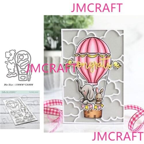 Hot Air Balloon Animls Metal Cutting Dies Stencils Stamp for DIY Scrapbooking Photo Album Decorative Embossing Paper DIY Cards