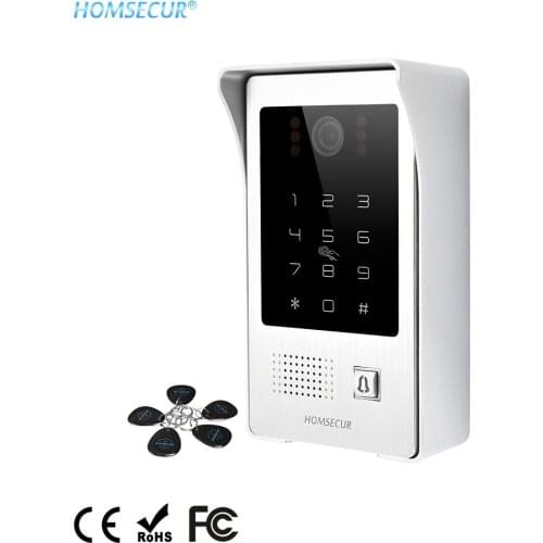 HOMSECUR Waterproof BC091HD Outdoor Camera with Touch Password Keypad+5Pcs RFID Keyfob For HDK Series Door Phone System