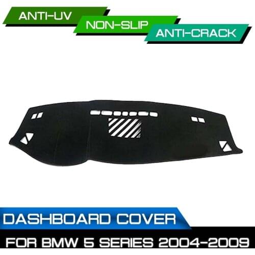 Car Dashboard Mat Anti-dirty Non-slip for BMW 5 Series 2004 2005 2006 2007 2008 2009 Dash Cover Mat UV Protection Shade Sticker