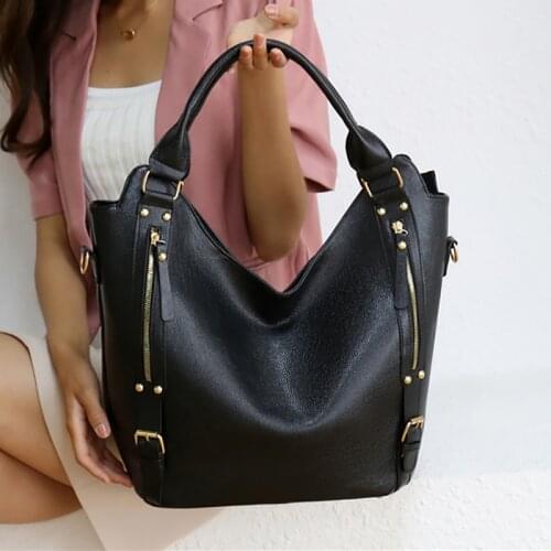 Leather Womens Handbags Solid Color Large Capacity Shoulder Bags for Women 2021 Female Wild Simple Designer Crossbody Bags