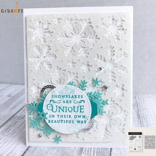 Beautiful Snowflake Metal Cutting Dies and stamps for dies scrapbooking Photo Album Embossing Decorative Craft Stamp and Die Set
