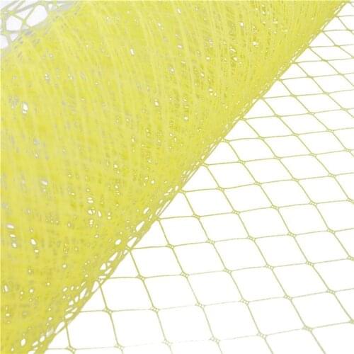 Lemon Yellow Birdcage Veiling Millinery Hat Veil Fabric For Women Fascinator Headpiece DIY Hair Accessories Material 10Yard/Lot