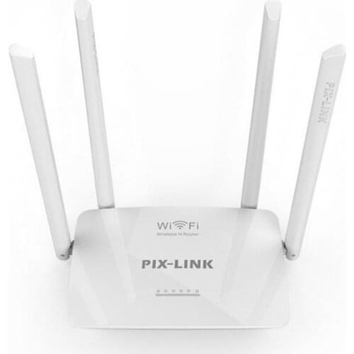 300Mbps Wireless WiFi Router PIXLINK WR08 English Firmware Wi-fi Repeater Booster 5Ports RJ45 802.11N Easy Setup for Home White