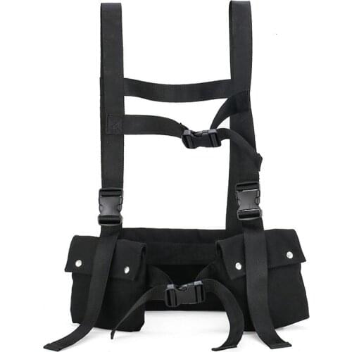 Fashion Kanye Chest bag Streetwear Hip Hop Oxford Mens Chest rig bag Military Bags Chest rig emerson Black Pack Waist bag