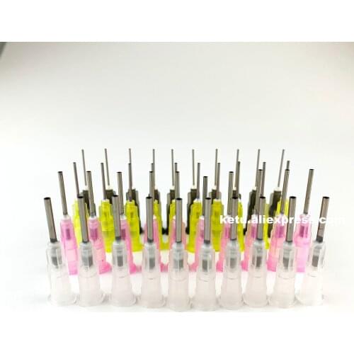 40PCS adhesive glue liquid Dispensing Needle 1/2inch blunt Tips 16G, 18G, 20G, 22G Mixture