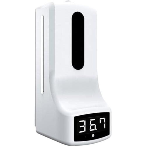 Wall mounted hand temperature measurement sensor automatic dispensing hand sanitizer thermometer